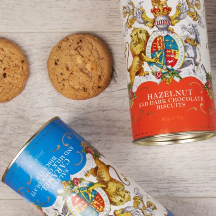 Royal Collection Shop Buckingham Palace Hazelnut And Chocolate Chip Biscuit Tube* Biscuits
