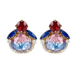 Royal Collection Shop Vicki Sarge Red, White And Blue Stud Earrings* Earrings
