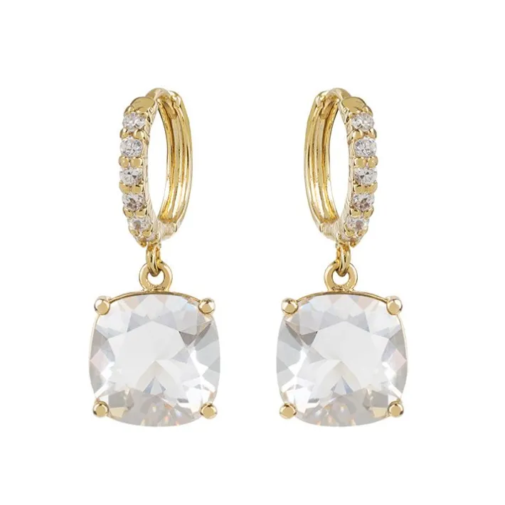 Royal Collection Shop White Square Crystal Earrings* Earrings