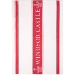 Royal Collection Shop Windsor Castle Red Waffle Tea Towel* Breakfast Table